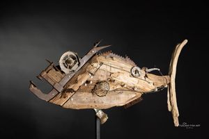 Cernia - scultura in materiali di recupero